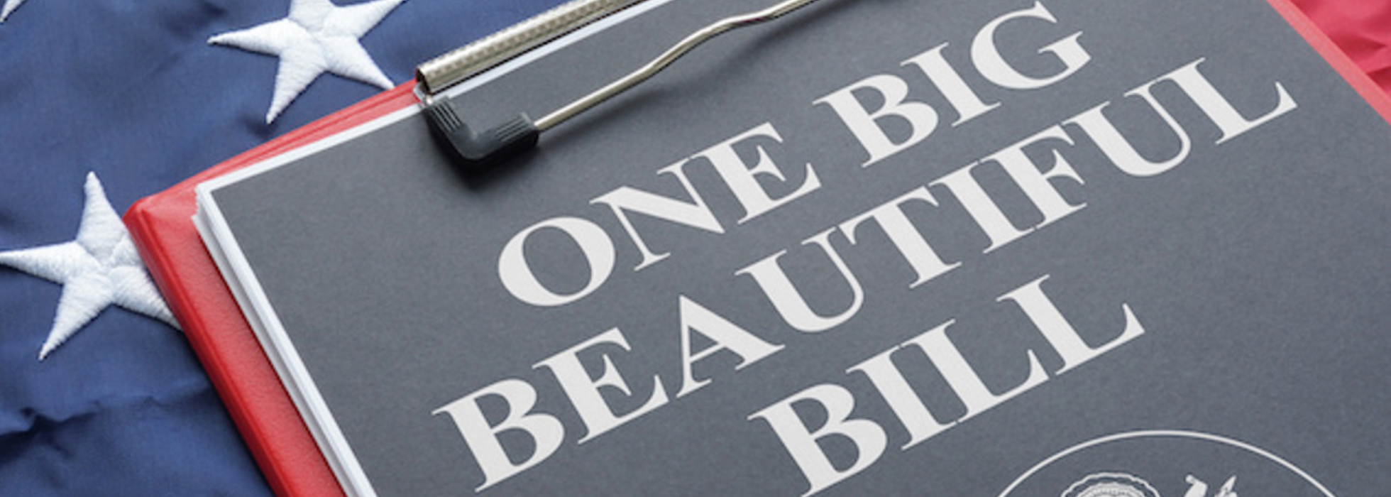 clipboard with text over flag