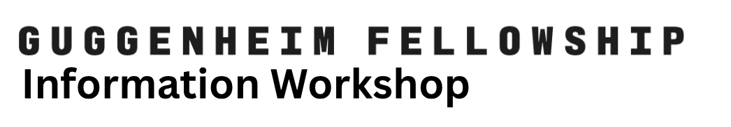 graphic image for Guggenheim Fellowship information workshop Guggenheim logo image