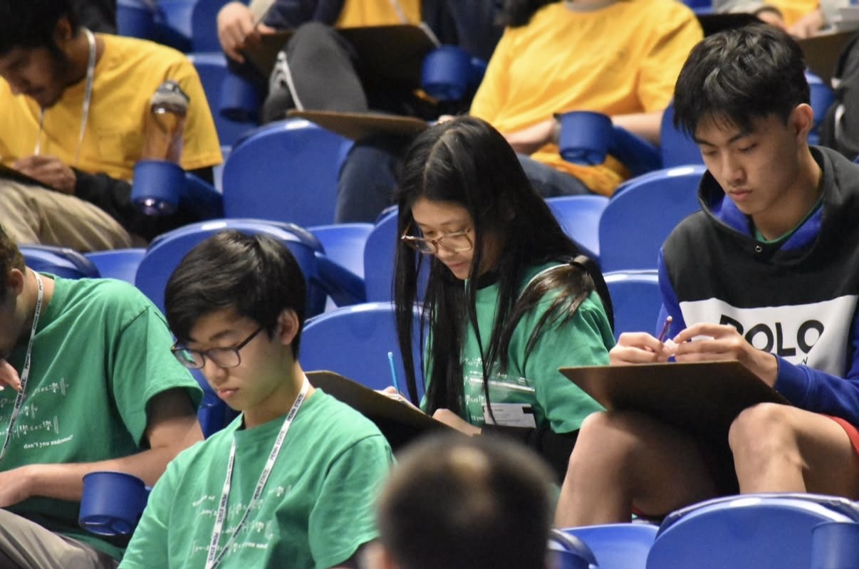Students competing at a regional math competition